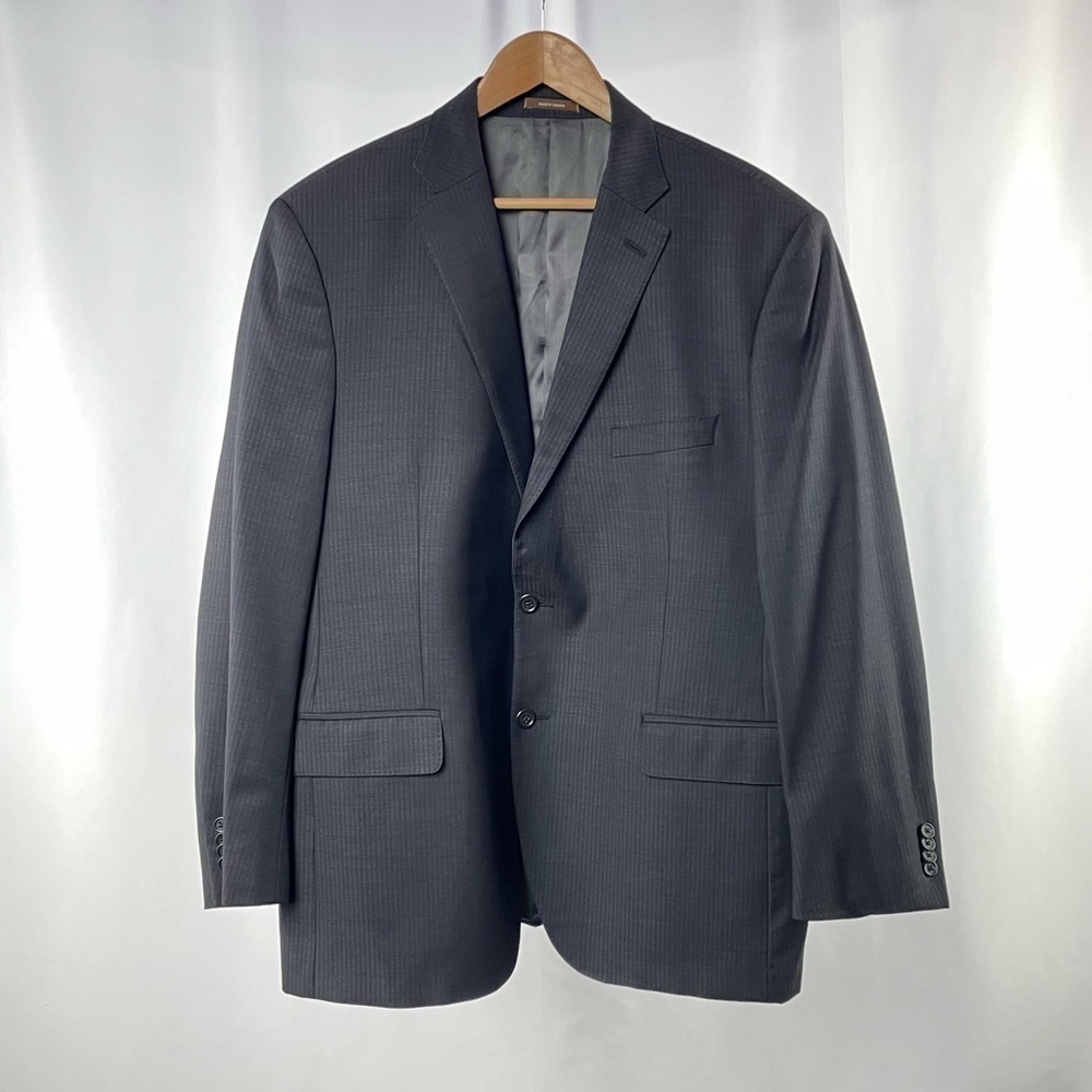 Peter Millar Wool‎ 2 Button Blazer Jacket in Black Size 44R